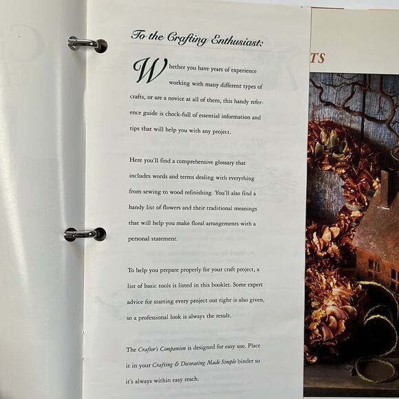 Crafting & Decorating Made Simple Book Looseleaf Binder Crafters Companion 5-8 - Picture 9 of 10